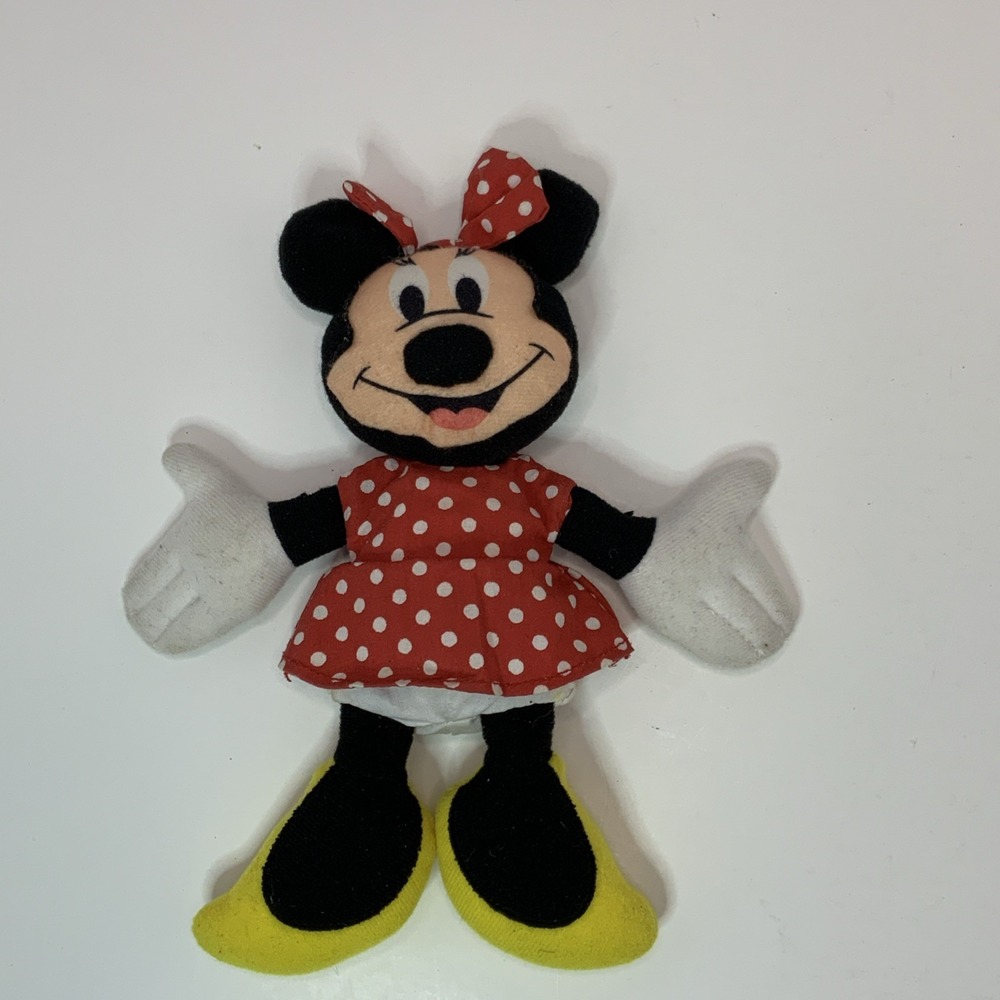 Vintage Disney Minnie Mouse 8" Applause BeanBag Plush VTG Stuffed Animal